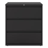 Alera® Lateral File, 3 Legal/Letter/A4/A5-Size File Drawers, Black, 36" x 18.63" x 40.25" (ALEHLF3641BL)