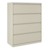 Alera® Lateral File, 4 Legal/Letter-Size File Drawers, Putty, 42" x 18.63" x 52.5" (ALEHLF4254PY)