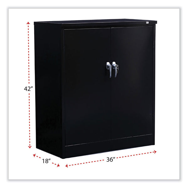 Alera® Assembled 42" High Heavy-Duty Welded Storage Cabinet, Two Adjustable Shelves, 36w x 18d, Black (ALECM4218BK)