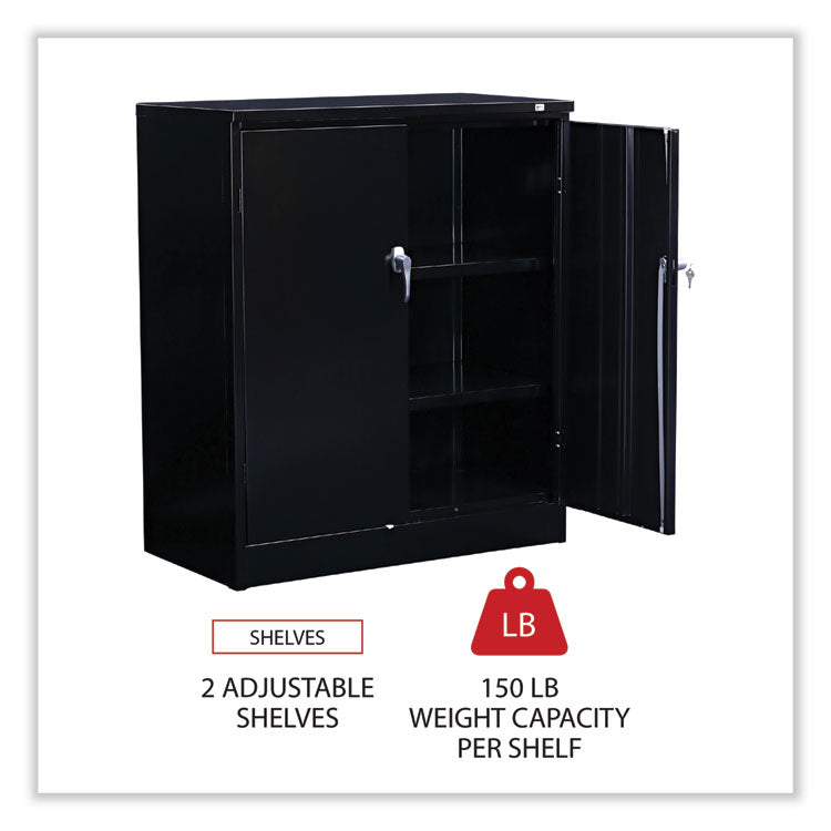Alera® Assembled 42" High Heavy-Duty Welded Storage Cabinet, Two Adjustable Shelves, 36w x 18d, Black (ALECM4218BK)