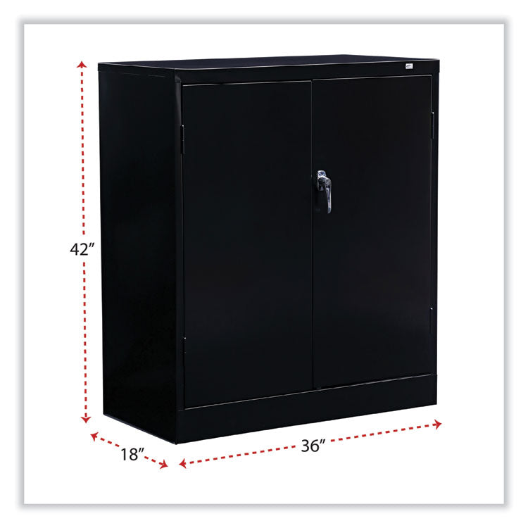 Alera® Economy Assembled Storage Cabinet, 36w x 18d x 42h, Black (ALECME4218BK)