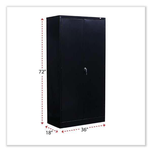 Alera® Economy Assembled Storage Cabinet, 36w x 18d x 72h, Black (ALECME7218BK)