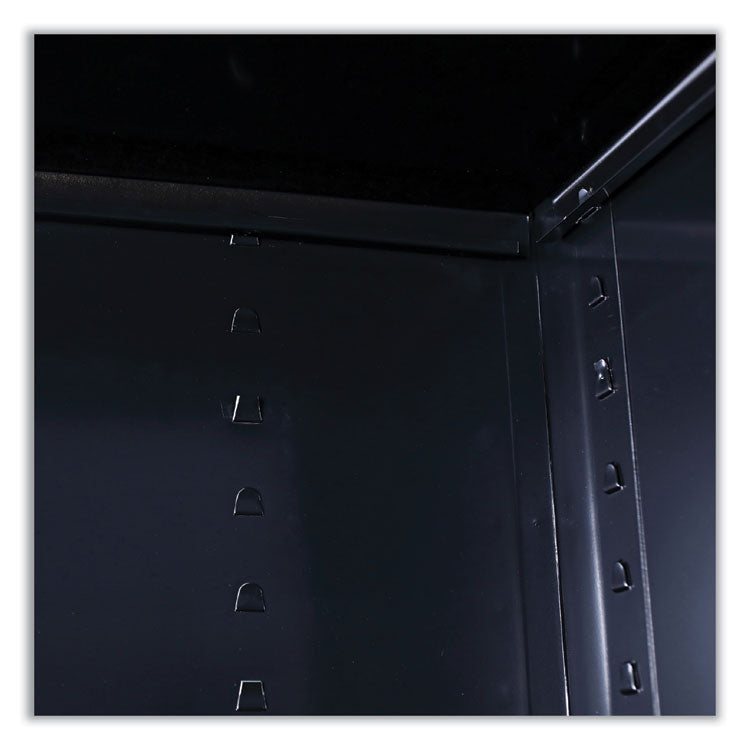 Alera® Economy Assembled Storage Cabinet, 36w x 18d x 72h, Black (ALECME7218BK)