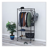 Alera® Wire Shelving Garment Rack, 30 Garments, 36w x 18d x 75h, Black (ALEGR363618BL)