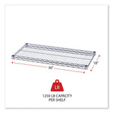 Alera® Industrial Wire Shelving Extra Wire Shelves, 36w x 18d, Silver, 2 Shelves/Carton (ALESW583618SR)