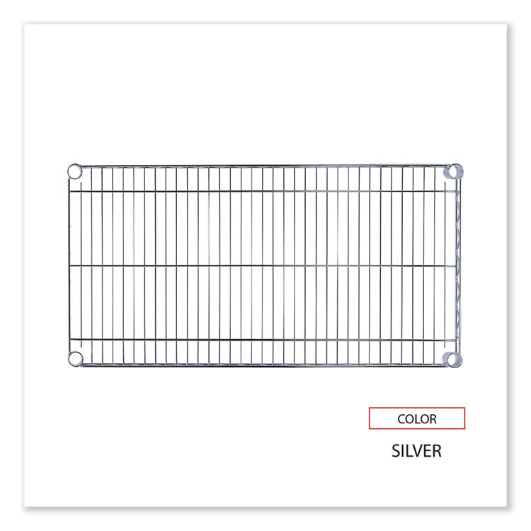 Alera® Industrial Wire Shelving Extra Wire Shelves, 36w x 18d, Silver, 2 Shelves/Carton (ALESW583618SR)