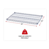 Alera® Industrial Wire Shelving Extra Wire Shelves, 36w x 24d, Silver, 2 Shelves/Carton (ALESW583624SR) Pack of 2