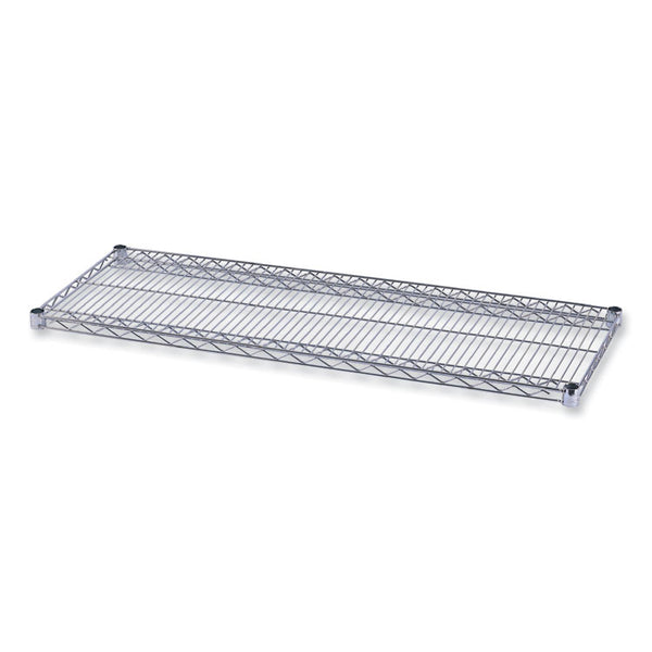 Alera® Industrial Wire Shelving Extra Wire Shelves, 48w x 18d, Silver, 2 Shelves/Carton (ALESW584818SR)