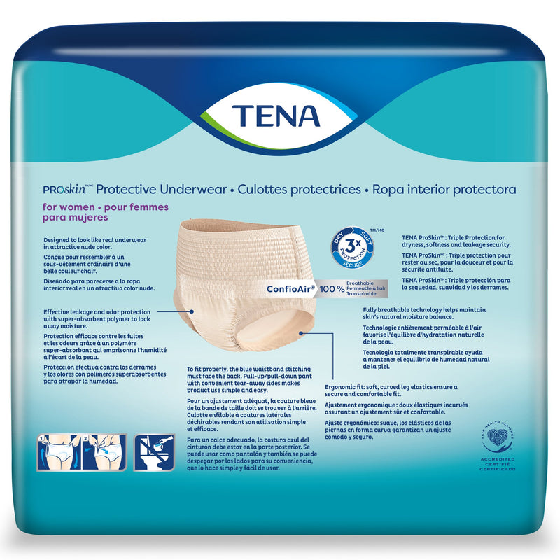 TENA® ProSkin™ Protective Female Adult Absorbent Underwear Pull On with Tear Away Seams Small / Medium Disposable Moderate Absorbency (1135407_BG) 20/BG