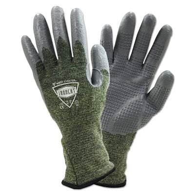 West Chester IRONCAT 6100 Coated Welding Gloves, FR Silicone, Medium, Gray/Green (813-6100M) 1 Pair