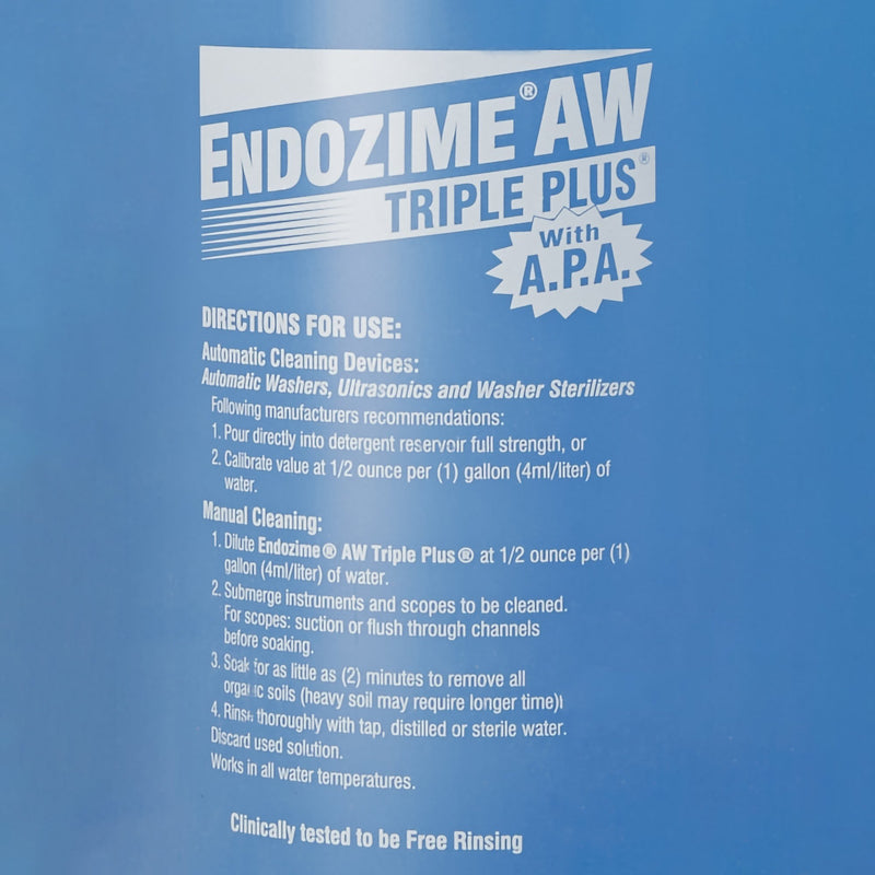 Endozime® AW Triple Plus® with APA Multi-Enzymatic Instrument Detergent Liquid 1 gal. Jug Tropical Scent (866176_CS) 4/CS