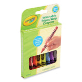 Crayola® Washable Tripod Grip Crayons, Assorted Colors, 8/Pack (CYO811460) Pack of 8