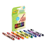 Crayola® Washable Tripod Grip Crayons, Assorted Colors, 8/Pack (CYO811460) Pack of 8