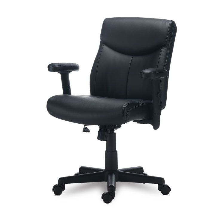 Alera® Alera Harthope Leather Task Chair, Supports Up to 275 lb, Black Seat/Back, Black Base (ALEHH42B19)