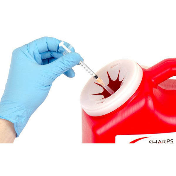 Sharps Recovery System™ Mailback Sharps Container Red Base 17 H X 6 W X 9 L Inch Vertical Entry 3 Gallon (580218_CS) 8/CS