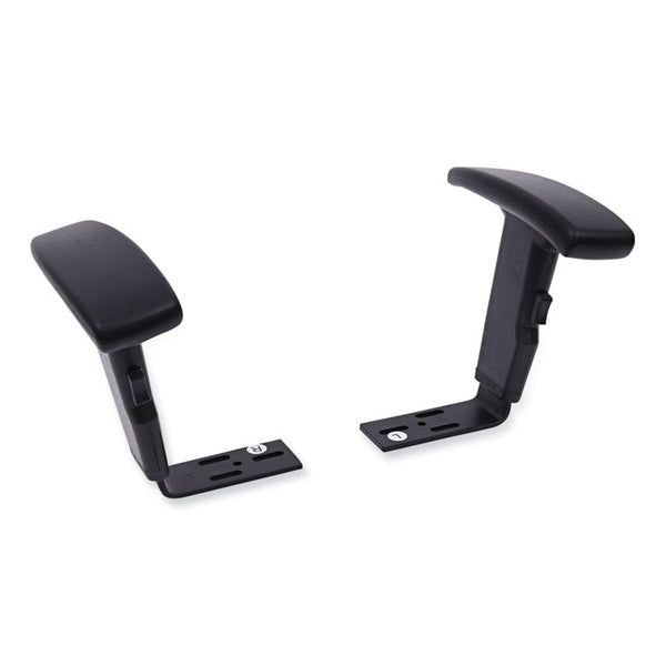 Alera® Optional Height-Adjustable T-Arms for Alera Essentia and Interval Series Chairs, Black, 2/Set (ALEIN49AKA10B)