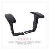 Alera® Optional Height-Adjustable T-Arms for Alera Essentia and Interval Series Chairs, Black, 2/Set (ALEIN49AKA10B)