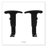 Alera® Optional Height-Adjustable T-Arms for Alera Essentia and Interval Series Chairs, Black, 2/Set (ALEIN49AKA10B)