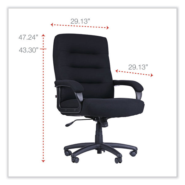 Alera® Alera Kesson Series High-Back Office Chair, Supports Up to 300 lb, 19.21" to 22.7" Seat Height, Black (ALEKS4110)