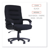 Alera® Alera Kesson Series High-Back Office Chair, Supports Up to 300 lb, 19.21" to 22.7" Seat Height, Black (ALEKS4110)