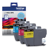 Brother LC4023PKS Ink, 550 Page-Yield, Cyan/Magenta/Yellow, 3/Pack (BRTLC4023PKS)