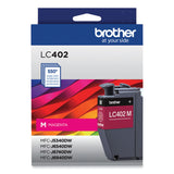 Brother LC402MS Ink, 550 Page-Yield, Magenta (BRTLC402MS)