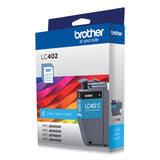 Brother LC402CS Ink, 550 Page-Yield, Cyan (BRTLC402CS)