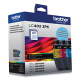 Brother LC4023PKS Ink, 550 Page-Yield, Cyan/Magenta/Yellow, 3/Pack (BRTLC4023PKS)