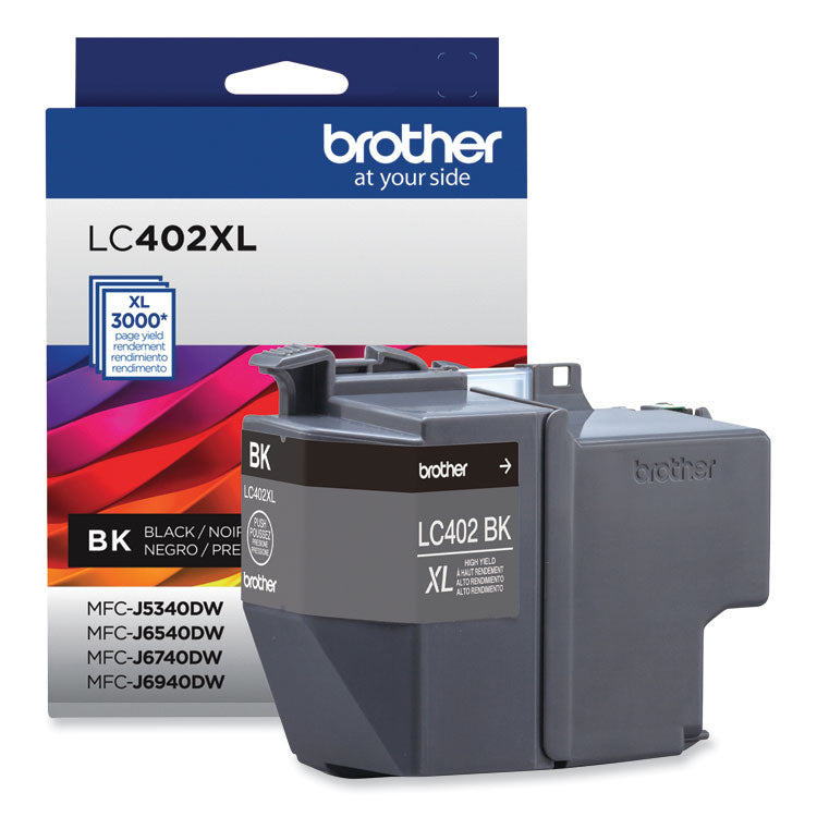 Brother LC402XLBKS High-Yield Ink, 3,000 Page-Yield, Black (BRTLC402XLBKS)