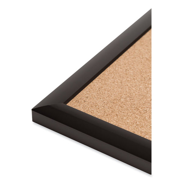 U Brands Cork Bulletin Board with Black Aluminum Frame, 70 x 47, Tan Surface (UBR2882U0001)