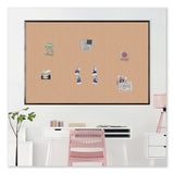 U Brands Cork Bulletin Board with Black Aluminum Frame, 70 x 47, Tan Surface (UBR2882U0001) Each