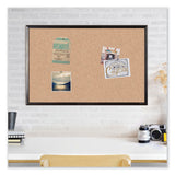 U Brands Cork Bulletin Board with Black Aluminum Frame, 35 x 23, Tan Surface (UBR2880U0001) Each