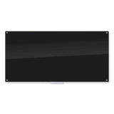 U Brands Black Glass Dry Erase Board, 96 x 47, Black Surface (UBR3015U0001) Each