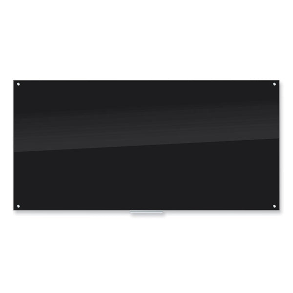 U Brands Black Glass Dry Erase Board, 96 x 47, Black Surface (UBR3015U0001) Each