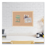 U Brands Cork Bulletin Board, 70 x 47, Tan Surface, Birch Wood Frame (UBR2872U0001) Each
