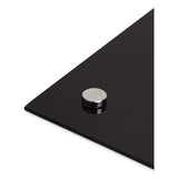 U Brands Black Glass Dry Erase Board, 70 x 47, Black Surface (UBR173U0001) Each