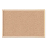 U Brands Cork Bulletin Board, 35 x 23, Tan Surface, Birch Wood Frame (UBR266U0001)