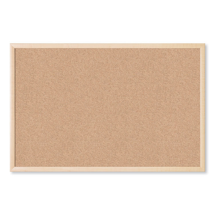 U Brands Cork Bulletin Board, 35 x 23, Tan Surface, Birch Wood Frame (UBR266U0001) Each