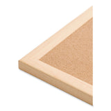 U Brands Cork Bulletin Board, 70 x 47, Tan Surface, Birch Wood Frame (UBR2872U0001) Each