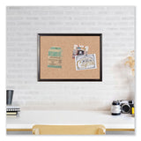 U Brands Cork Bulletin Board with Black Aluminum Frame, 70 x 47, Tan Surface (UBR2882U0001) Each