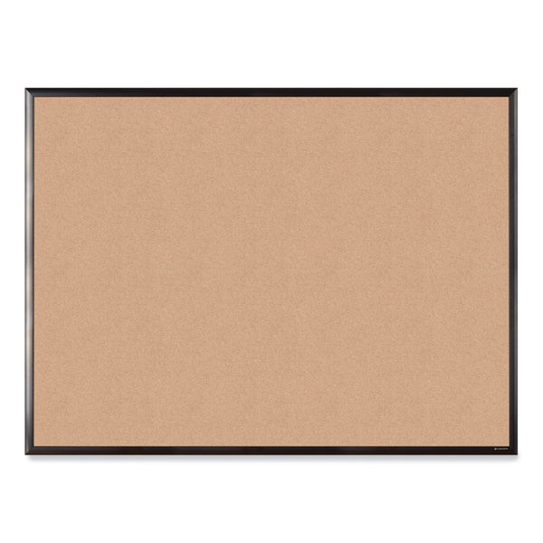 U Brands Cork Bulletin Board with Black Aluminum Frame, 47 x 35, Tan Surface (UBR050U0001)