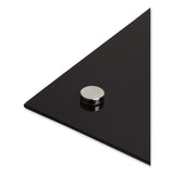 U Brands Black Glass Dry Erase Board, 35 x 23, Black Surface (UBR170U0001) Each