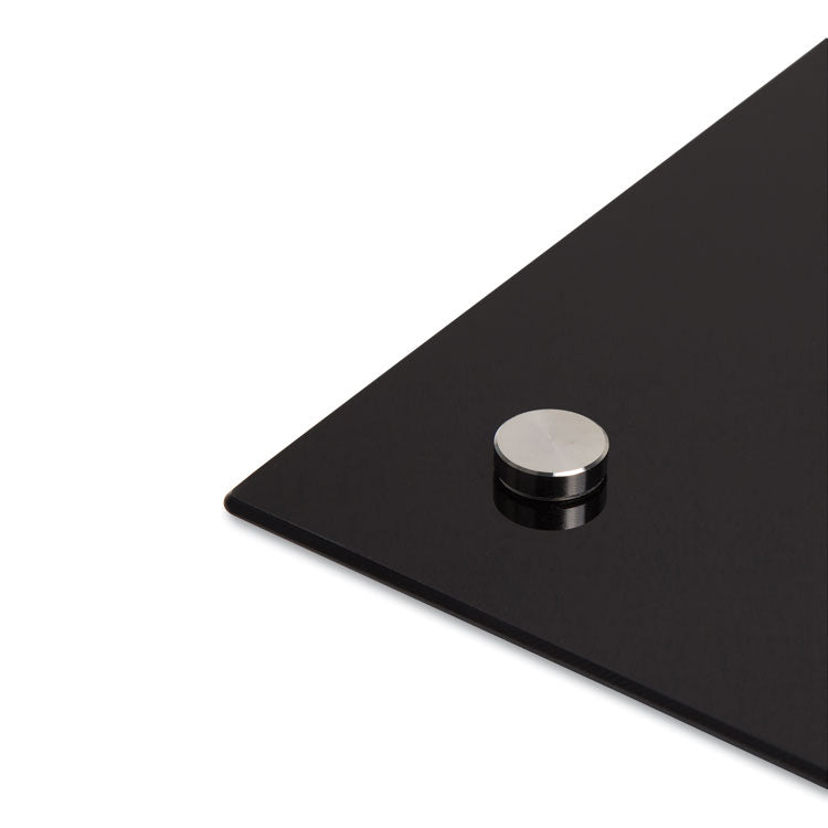 U Brands Black Glass Dry Erase Board, 96 x 47, Black Surface (UBR3015U0001) Each