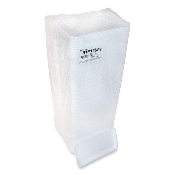 Pactiv Supermarket Tray, #25PZ, 15 x 8 x 1.25, White, Foam, 200/Carton (PCT51P125PZ) Case of 200
