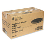Pactiv Evergreen Meadoware Impact Plastic Dinnerware, Plate, 10.25" dia, Black, 500/Carton (PCTMI10EY)