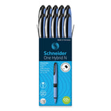 Schneider® One Hybrid N Roller Ball Pen, Stick, Fine 0.5 mm, Black Ink, Blue Barrel, 10/Box (RED183501)