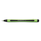 Schneider® Xpress Fineliner Porous Point Pen, Stick, Medium 0.8 mm, Black Ink, Black/Green Barrel, 10/Box (RED190001) Box of 10