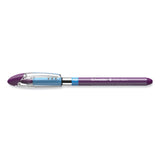 Schneider® Slider Basic Ballpoint Pen, Stick, Extra-Bold 1.4 mm, Violet Ink, Violet Barrel, 10/Box (RED151208) Box of 10