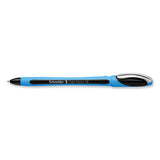 Schneider® Slider Memo XB Ballpoint Pen, Stick, Extra-Bold 1.4 mm, Black Ink, Black/Light Blue Barrel, 10/Box (RED150201)