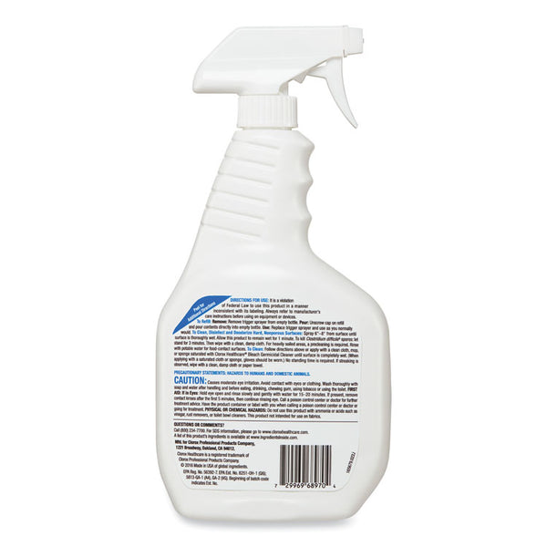 Clorox Healthcare® Bleach Germicidal Cleaner, 32 oz Spray Bottle (CLO68970EA)